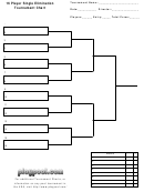 16 Player Single Elimination Tournament Chart