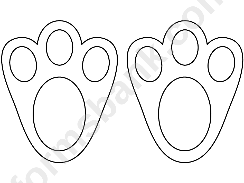 Easter Bunny Paw Template