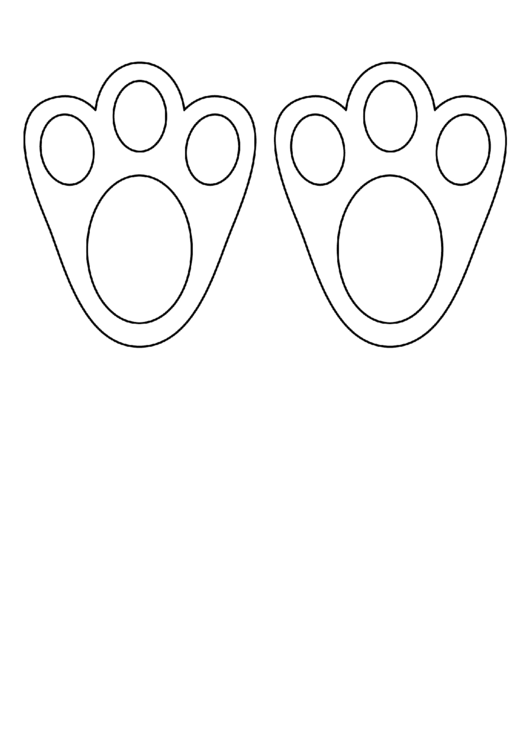Easter Bunny Paw Template printable pdf download