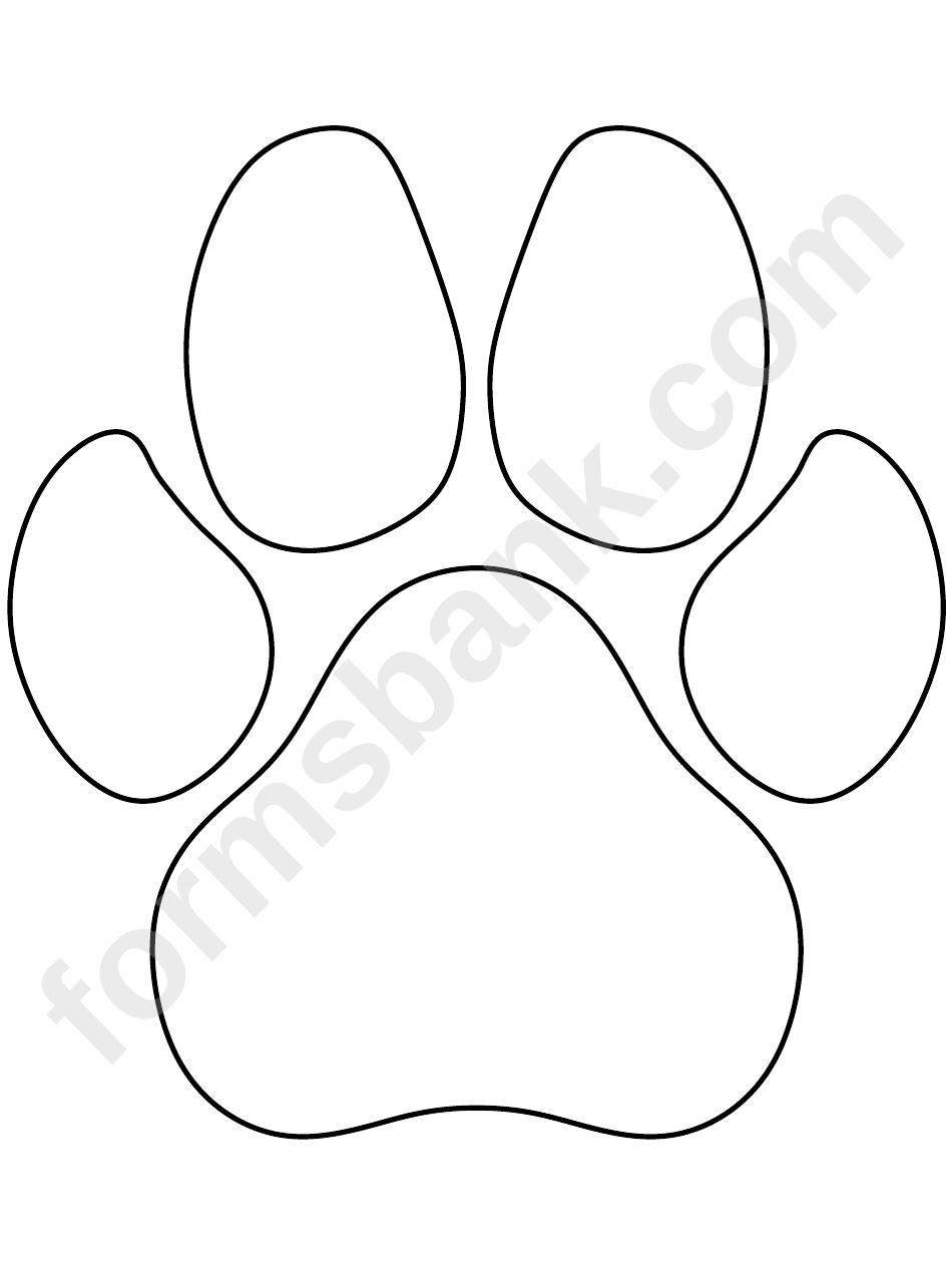 Dog Paw Template Printable Pdf Download
