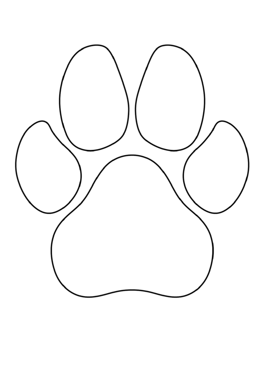 Dog Paw Template Printable pdf