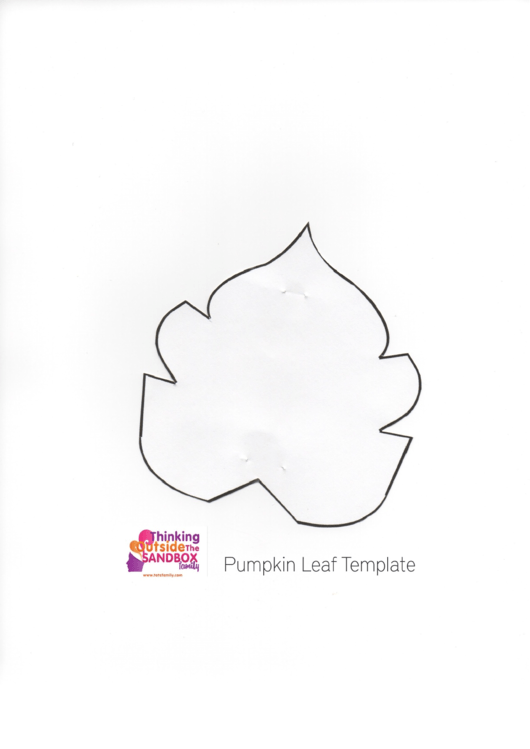 Pumpkin Leaf Template Printable pdf