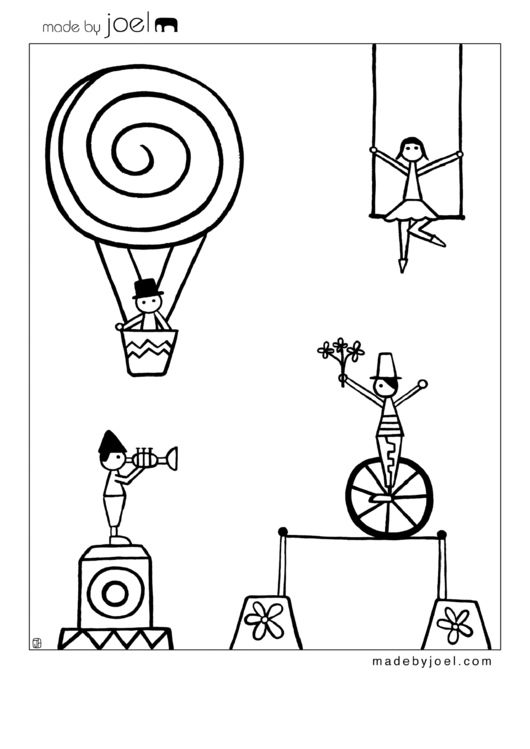 Circus Coloring Sheet Printable pdf
