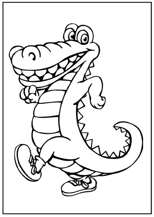 Alligator Coloring Sheet Printable pdf