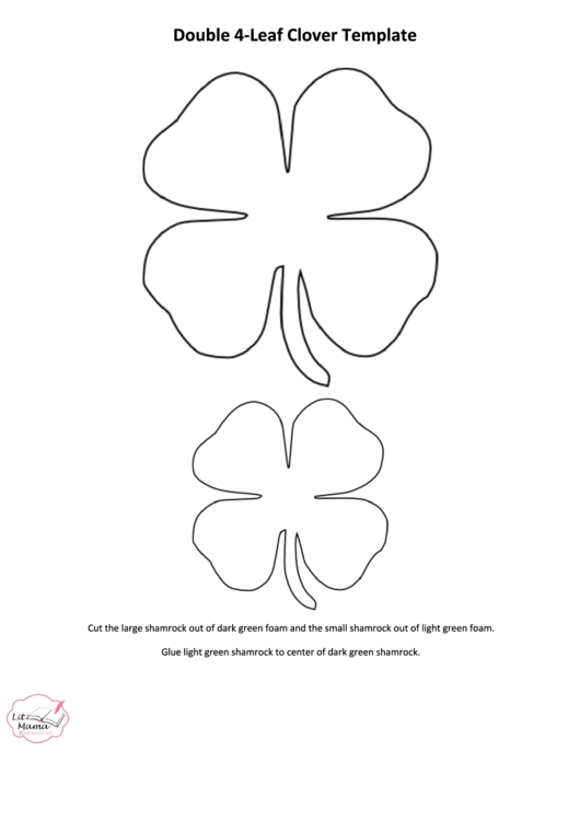 Double Four Clover Templates printable pdf download