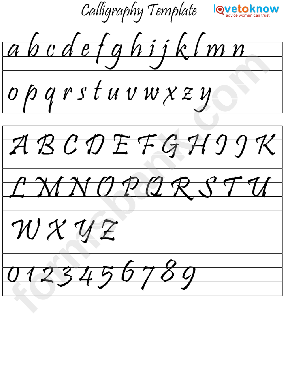 Calligraphy Paper printable pdf download