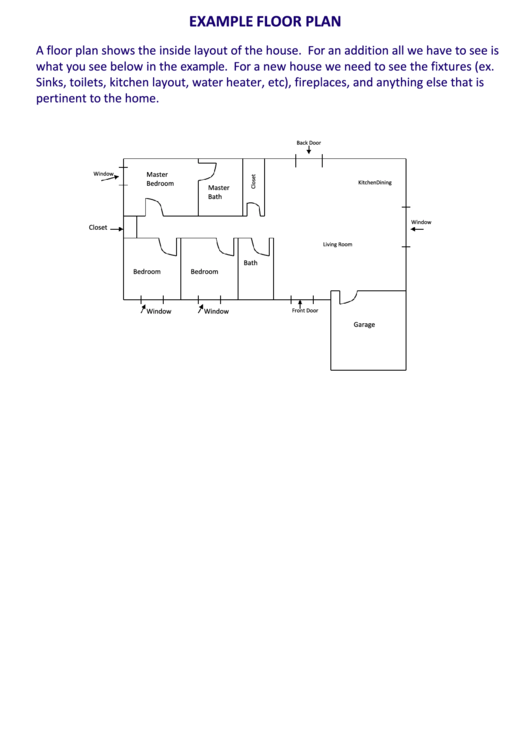 Example Floor Plan Printable pdf