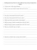 Guiding Questions Sheet For The Political Chart Of The United States
