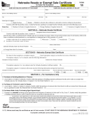 Nebraska Resale Or Exempt Sale Certificate