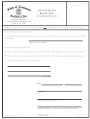 Application For Reservation Of Corporate Name - Tennessee Secretary Of State