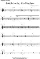 "Drink To Me Only With Thine Eyes" By R. Melish Soprano Recorder Sheet Music Printable pdf