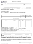 Form 138 - Employment Application