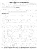 Unilateral Non-disclosure Agreement Template