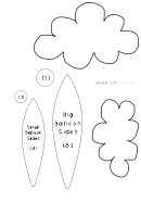 Hot Air Balloon And Clouds Template
