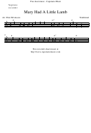 "Mary Had A Little Lamb" Soprano Recorder Sheet Music Printable pdf