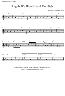 "Angels We Have Heard On High" Soprano Recorder Sheet Music Printable pdf