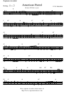 "American Patrol" By F.w.meachem Soprano Recorder Sheet Music Printable pdf