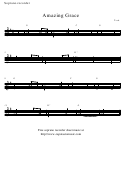 "Amazing Grace" Soprano Recorder Sheet Music Printable pdf