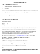 Business Case Template - Subsistence Allowance Printable pdf