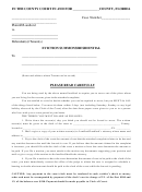 Eviction Summons/residential - Florida County Court