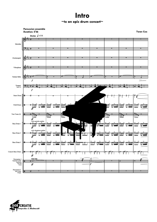 Intro To An Epic Drum Concert Sheet Music Printable pdf