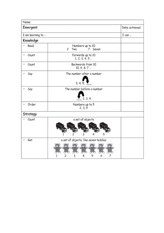 Emergent Kids Worksheet Printable pdf
