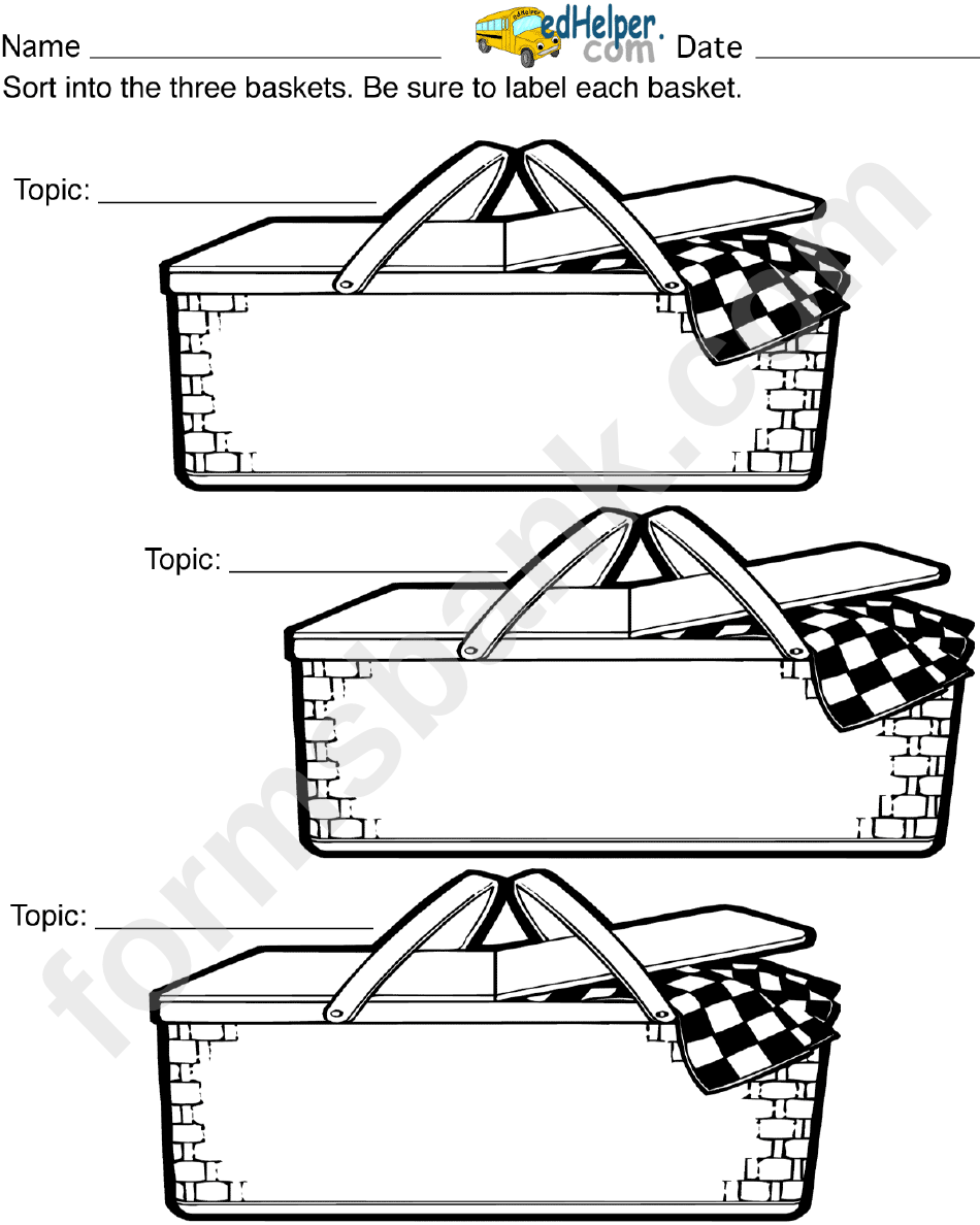 Basket Template printable pdf download