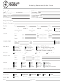 Printing Estimate/order Form