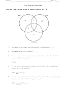 Venn Diagram Worksheet Template - Short