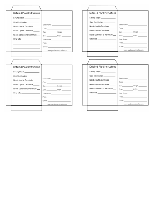 Envelope With Detailed Plant Instructions Printable pdf
