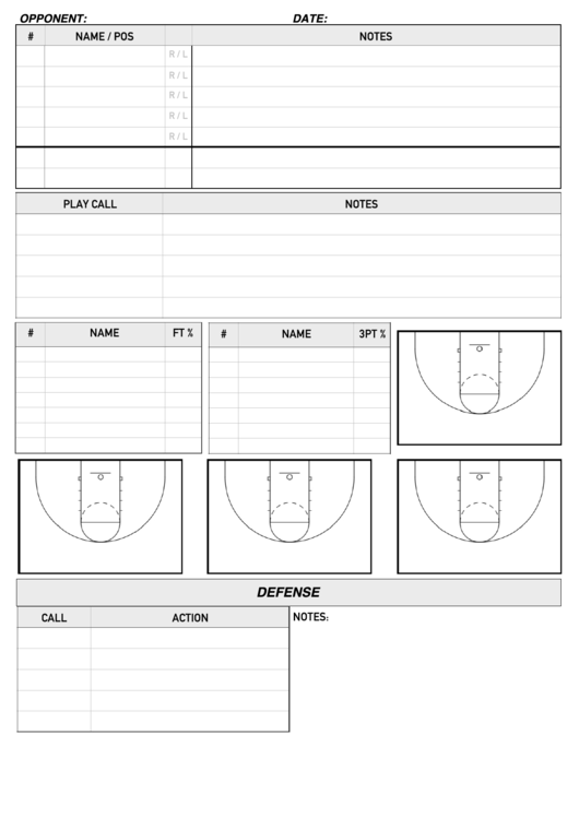 Bench Scouting Sheet - Better Basketball Tribe Printable pdf