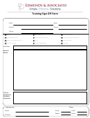 Training Sign Off Sheet Template
