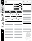 Last Days Character Sheet - Magpie Games
