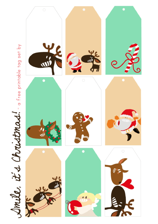 Christmas Gift Tag Template Printable pdf