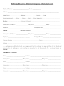Mckinley Monarchs Athletics Emergency Information Form