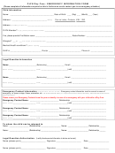 Clfn Day Care - Emergency Information Form