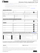 Welcome Policy Application Form