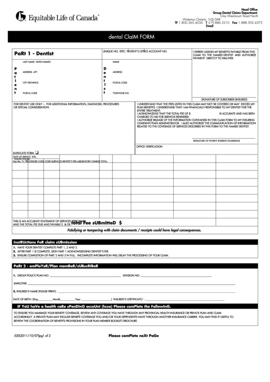 Free Printable Ada Dental Claim Form Printable Templates