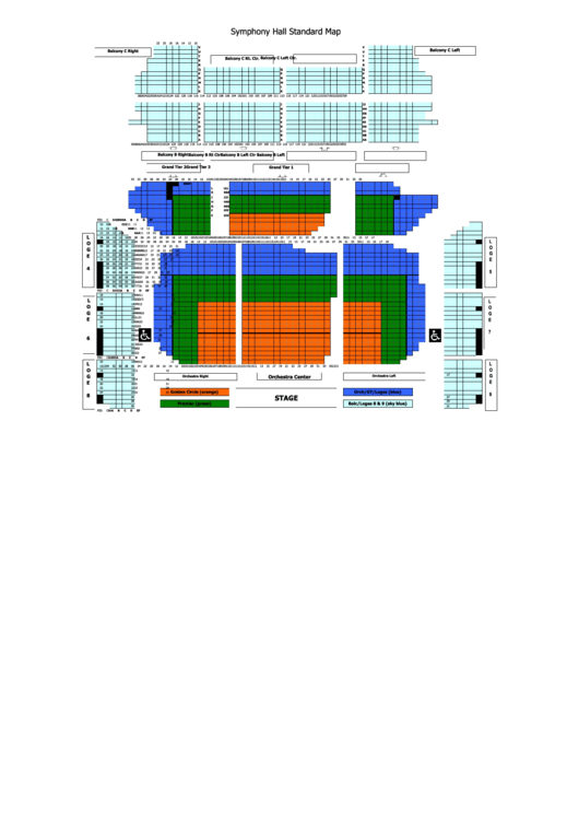 Symphony Hall Seating Chart printable pdf download