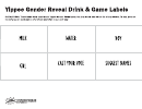 Yippee Gender Reveal Drink & Game Labels