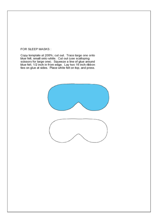 Felt Mask Template Printable pdf