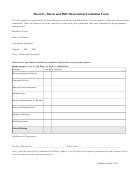 Master's Thesis And Phd Dissertation Evaluation Form