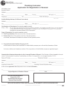 Plumbing Contractor Application For Registration Or Renewal