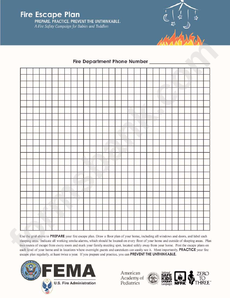 Fire Escape Grid Worksheet