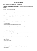 Practice Assignment History Worksheets