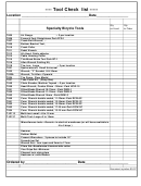 Tool Checklist Printable pdf