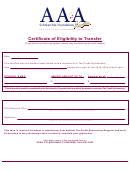 Certificate Of Eligibility To Transfer Template