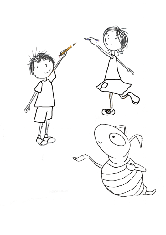Girl And Boy Coloring Sheet For Kids Printable pdf