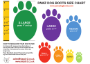 Pawz Dog Boots Size Chart
