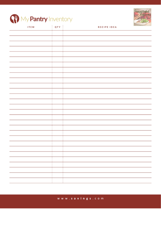 Top 5 Pantry Inventory Spreadsheet Templates Free To Download In PDF Format